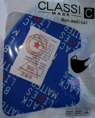 BLUE BLACK LIVES MATTER FACE MASK