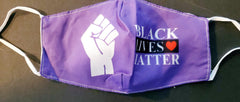 PURPLE BLACK LIVES MATTER FACE MASK