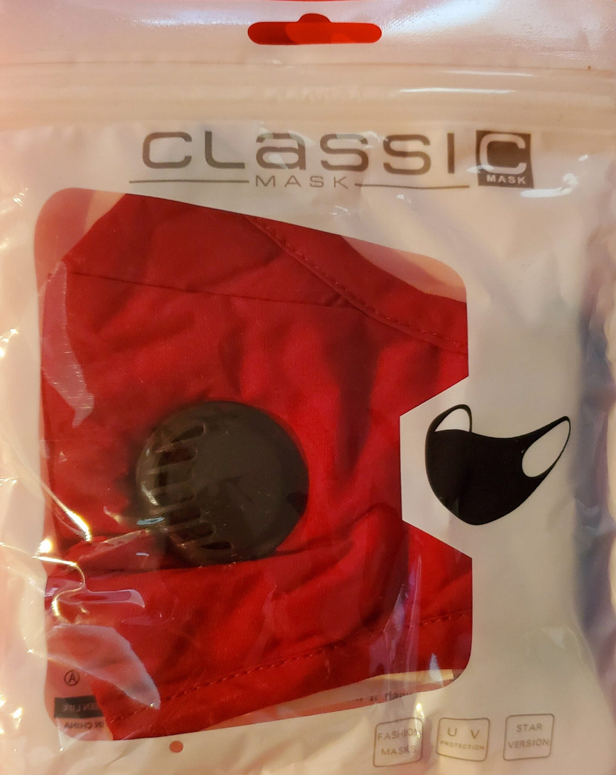 RED FACE MASK W/VENT