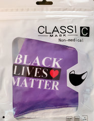PURPLE BLACK LIVES MATTER FACE MASK