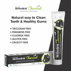 Charcoal Toothpaste | Whitens Teeth & Fresh Breath: No Bleach, No Fluoride | Activated Bamboo Charcoal & Organic Herbs