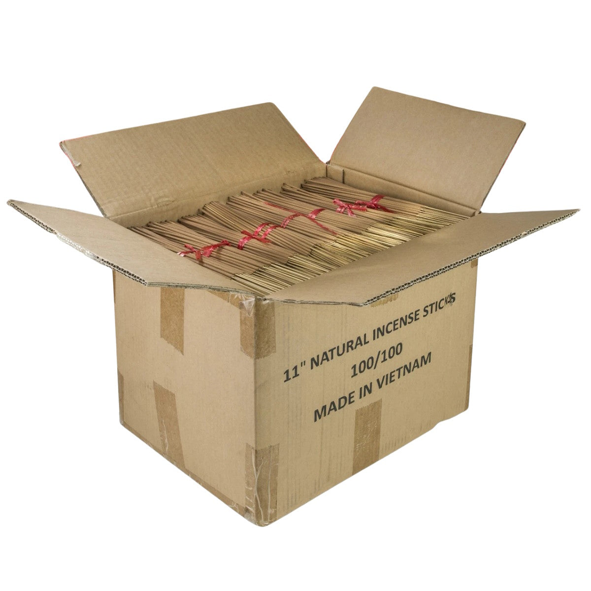 PREMIUM UNSCENTED 11" NATURAL WOOD INCENSE STICKS - 10,000 STICKS (100 BUNDLES)