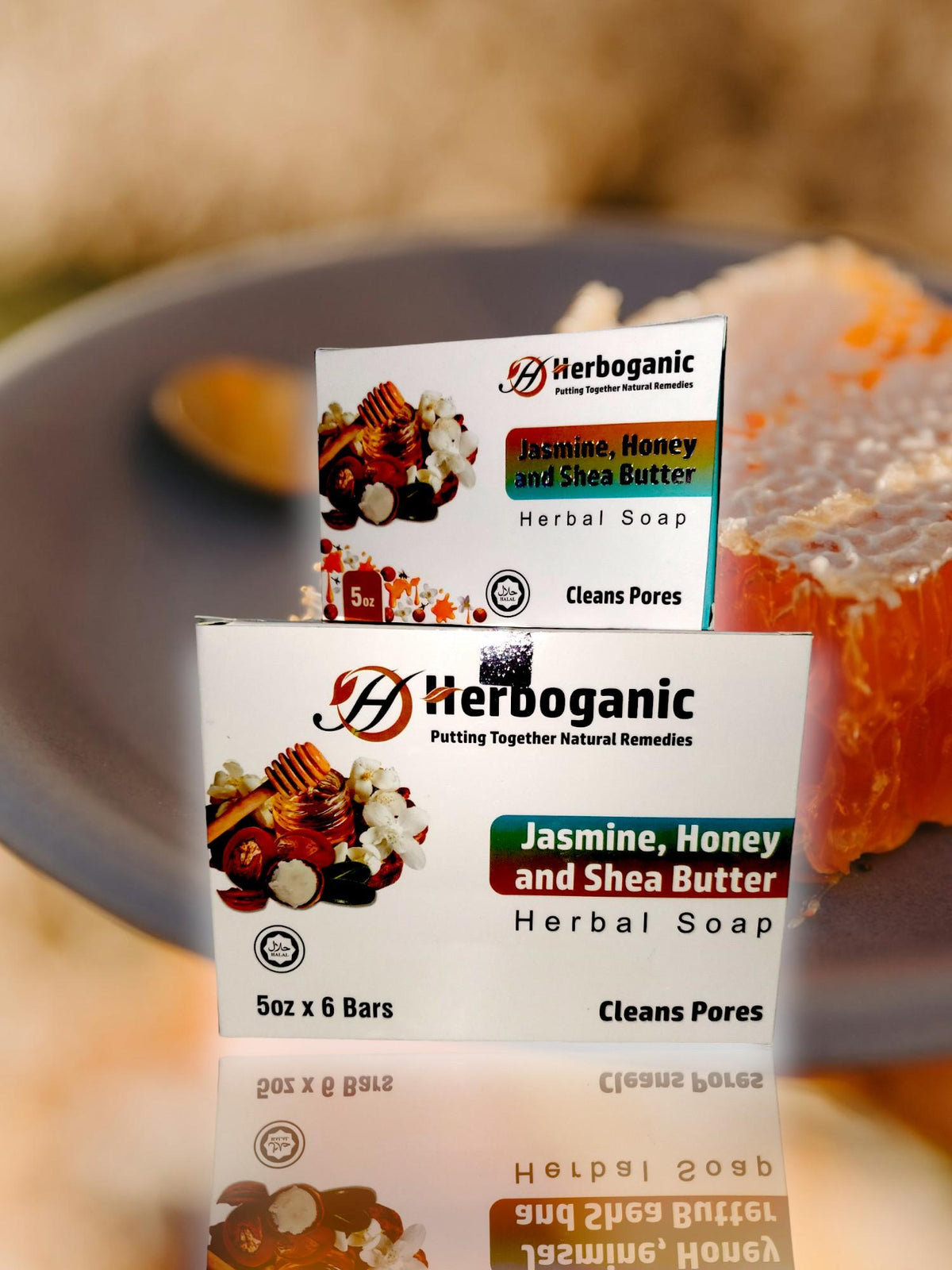 JASMINE,HONEY & SHEA BUTTER 5oz HERBAL SOAP