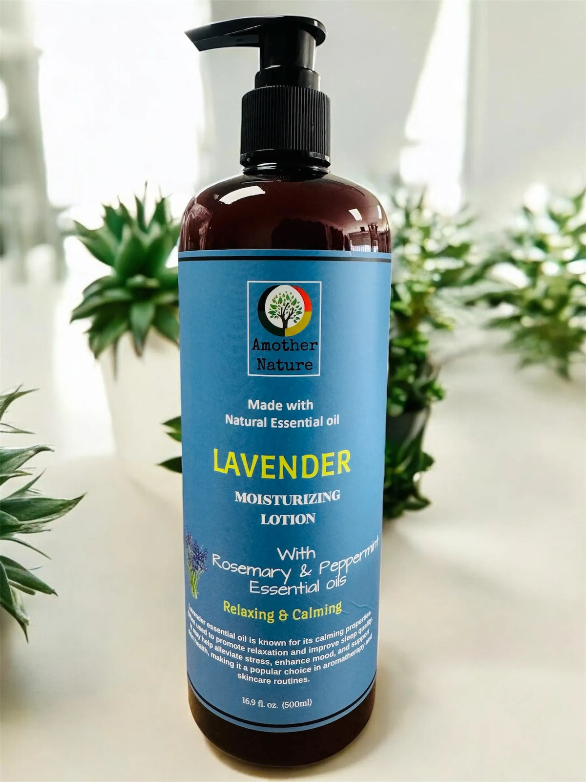 Lavender - Body Lotion Infuse with Rosemary & Peppermint Essential Oil - 16oz