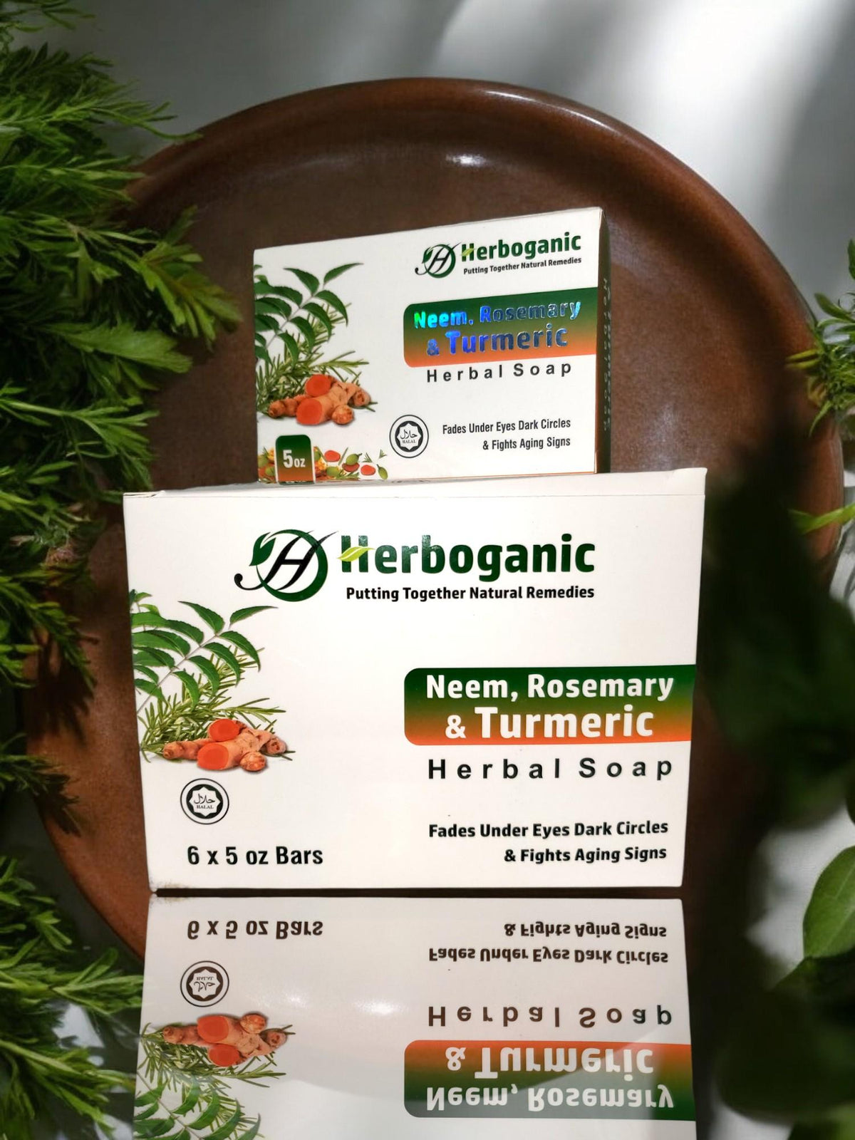 NEEM,ROSEMARY & TURMERIC 5oz HERBAL SOAP