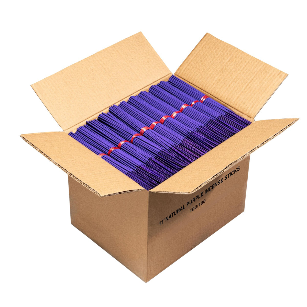 PREMIUM UNSCENTED 11" PURPLE INCENSE STICKS - 10,000 STICKS (100 BUNDLES)