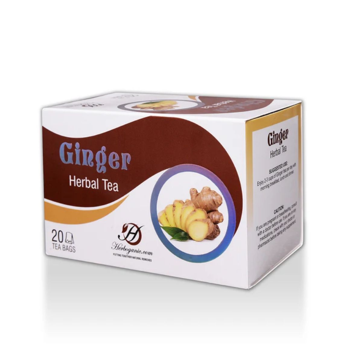 HERBOGANIC GINGER TEA (20 Tea Bags)