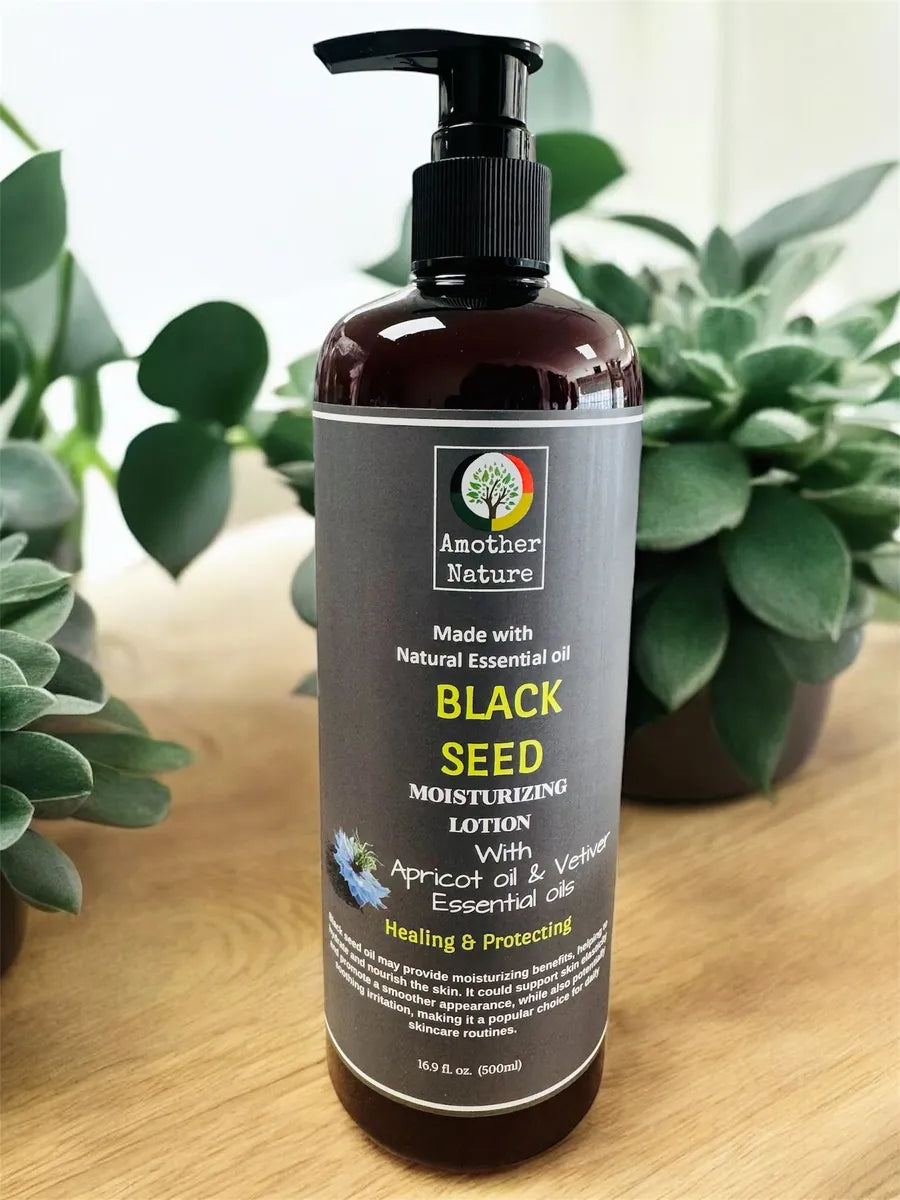 Black Seed - Body Lotion Infuse with Apricot Oil & Vetiver Essential Oil - 16oz
