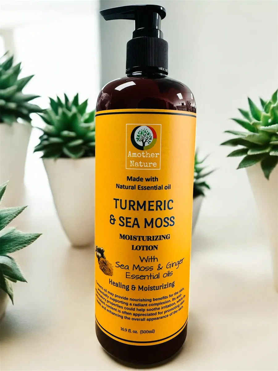 Turmeric & Sea Moss - Body Lotion Infuse with Ginger Essential Oil - 16oz