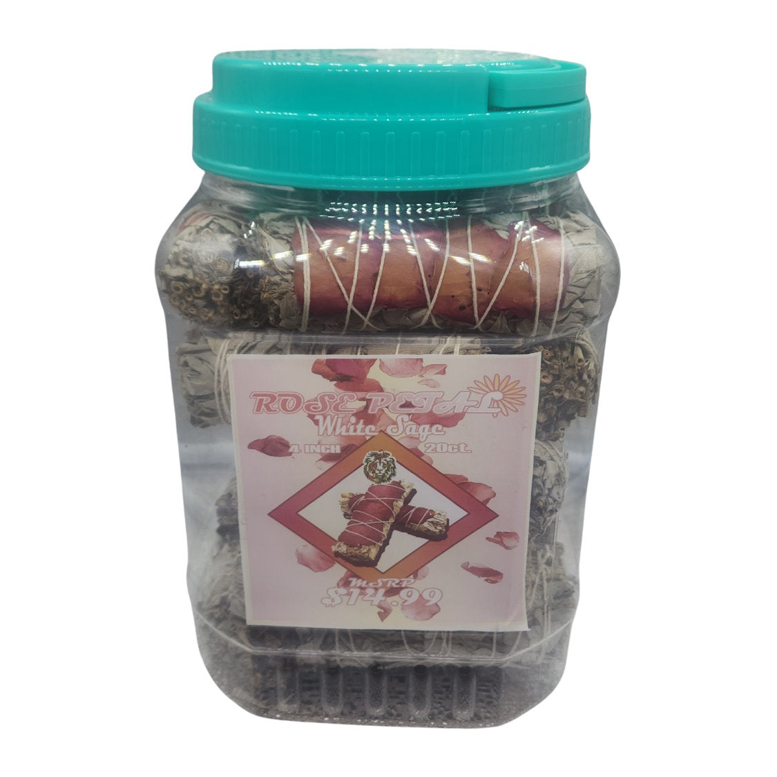 ROSE PRTAL WHITE SAGE BUNDLES 4 INCH  - 20 COUNT